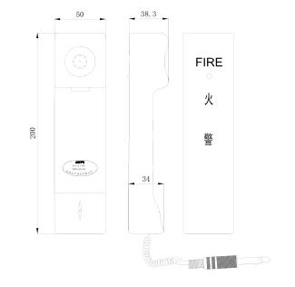 TS-GSTN602型消防電話(huà)分機(jī)外形尺寸